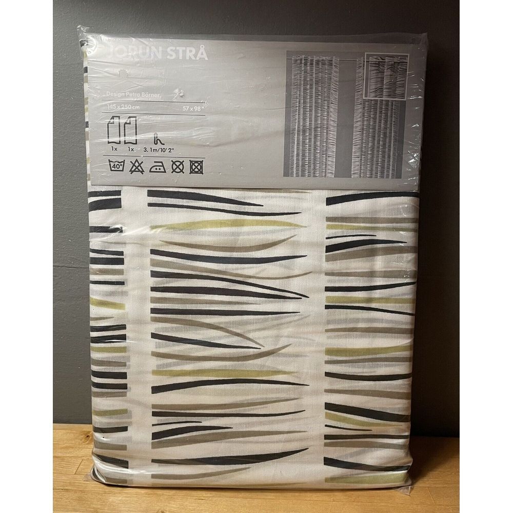 New IKEA Jorun Stra Curtain Panels Pair 2007 By Petra Borner 57 X 98